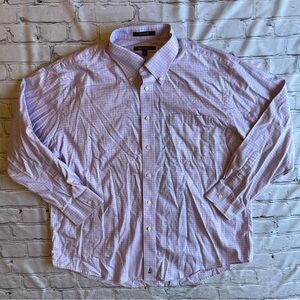 Nordstrom Shirt 17.5/33 Men’s Button Down Lavender Check Business Casual Preppy